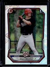 2026 Bowman Sam Petersen Logo Pattern 1st Prospect #BP-122 Nationals