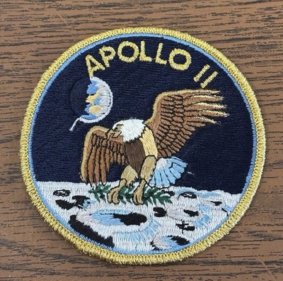 Vintage NASA Apollo 11 70's Space Program Patch 4  Large NOS Unused Vintage