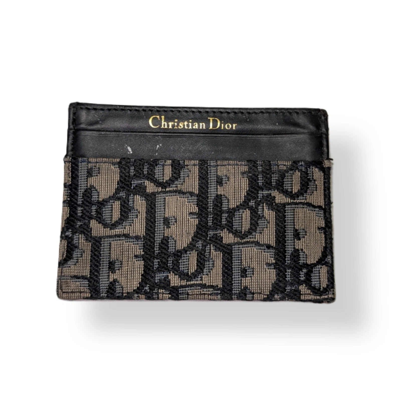 Porte carte de crédit Christian Dior oblique 