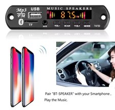New Wireless Bluetooth 5.0 12V 2 25W MP3 WMA Car Audio USB TF FM Remote Music