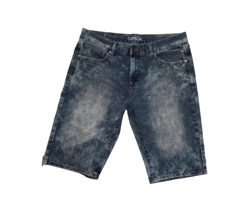 CARBON Mens Denim Jean Shorts Distressed Relaxed Pre-Loved 100% Cotton 34” Waist
