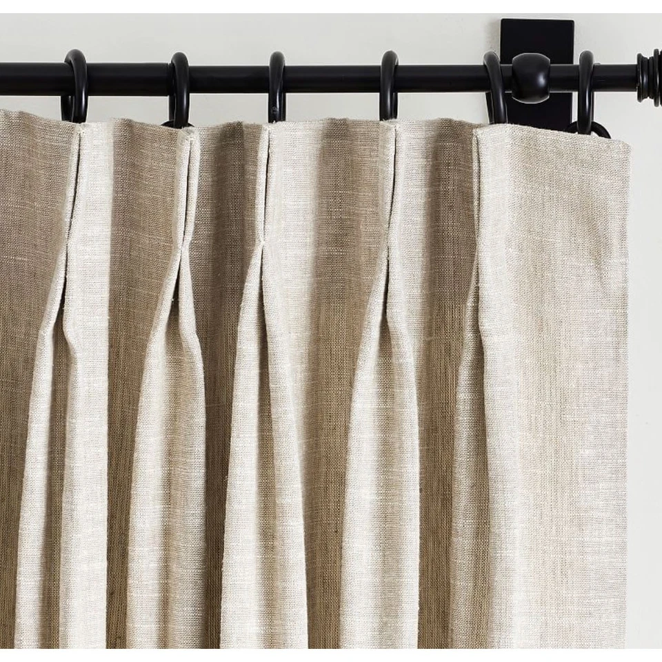 Juego de 2 - Cortina plisada Pottery Barn EMERY lino | 50 x 84", avena  Foto 4 de 4