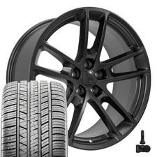 Set4 Satin Black 20x9 20x10 Wheels 24545r20 27540r20 Tires Tpms