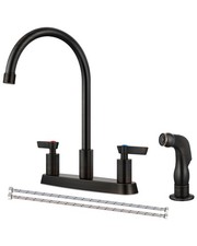 GBBNE Kitchen Faucet with Sprayer 2 Handle Kitchen Sink Faucets 8 Inch Centerset