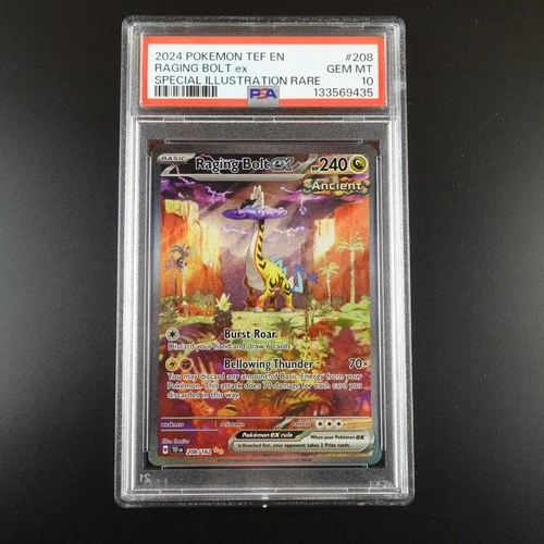 PSA 10 Raging Bolt ex 208/162 Pokemon Temporal Forces Graded Card