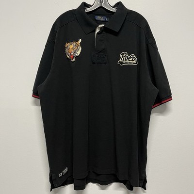Polo by Ralph Lauren ラガーシャツ XL Polo Ralph Lauren Football Tiger 67 Patch Black Shirt Size 3XL