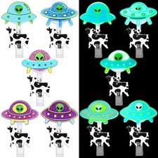 5 Pcs Alien Badge Reel UFO Cow Badge Reel Holder with ID Clip Funny Cute Kawa.