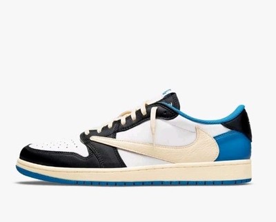 Size 15 - Jordan 1 Retro x Fragment Design x Travis Scott Low Blue