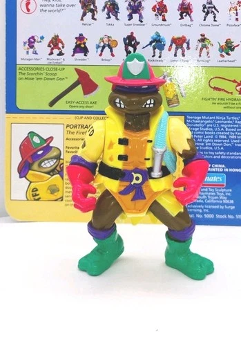 Vintage 1991 Hose Em Down Don Firefighter TMNT Teenage Mutant Ninja Turtles Card