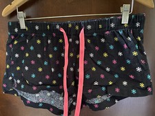 Old Navy Pajama Sleep Shorts Snowflakes Womens Size Small Pre Owned EUC