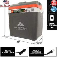 Highline 12V Electric Cooler 30 Cans 24L Portable Car Mini Cooler Grey Truck New