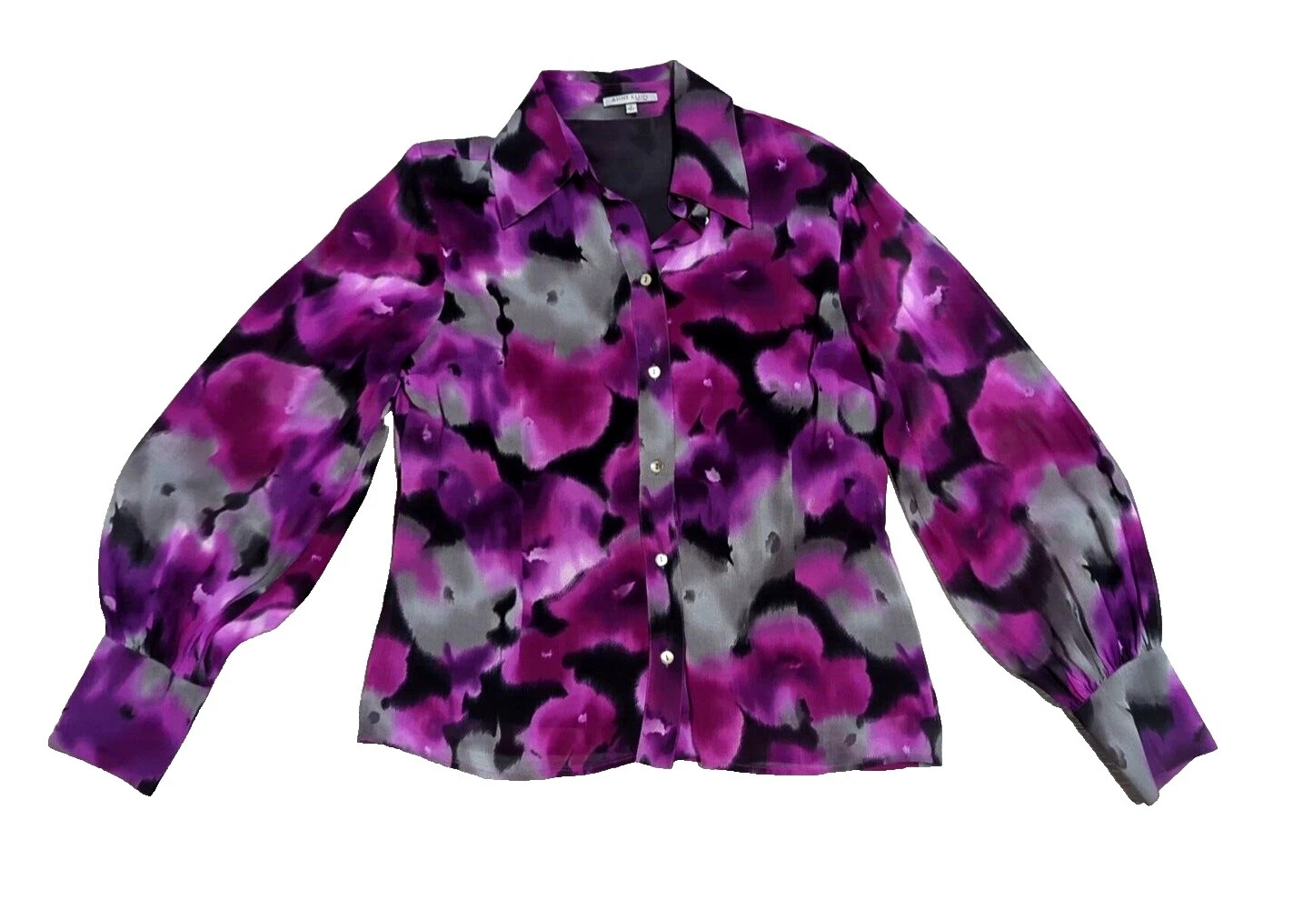 Top de flores de seda Anne Klein para mujeres