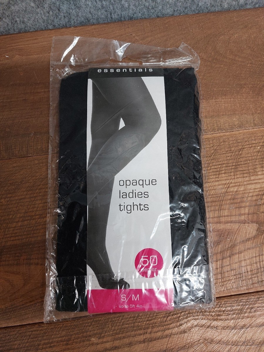 Primark Essentials Small/Medium Black 50 Denier Opaque Tights