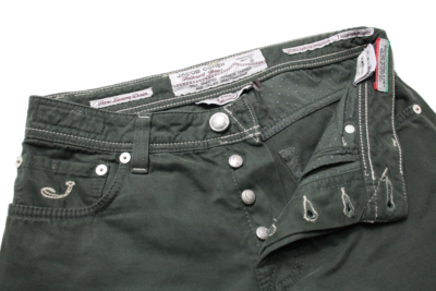 JACOB COHEN PW688 Handmade Trousers Men's W30 Tapered Fit Button