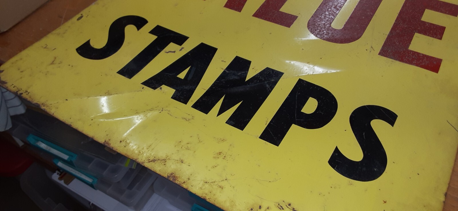 1959 TOP VALUE STAMPS Hanging Sign  20 X 28