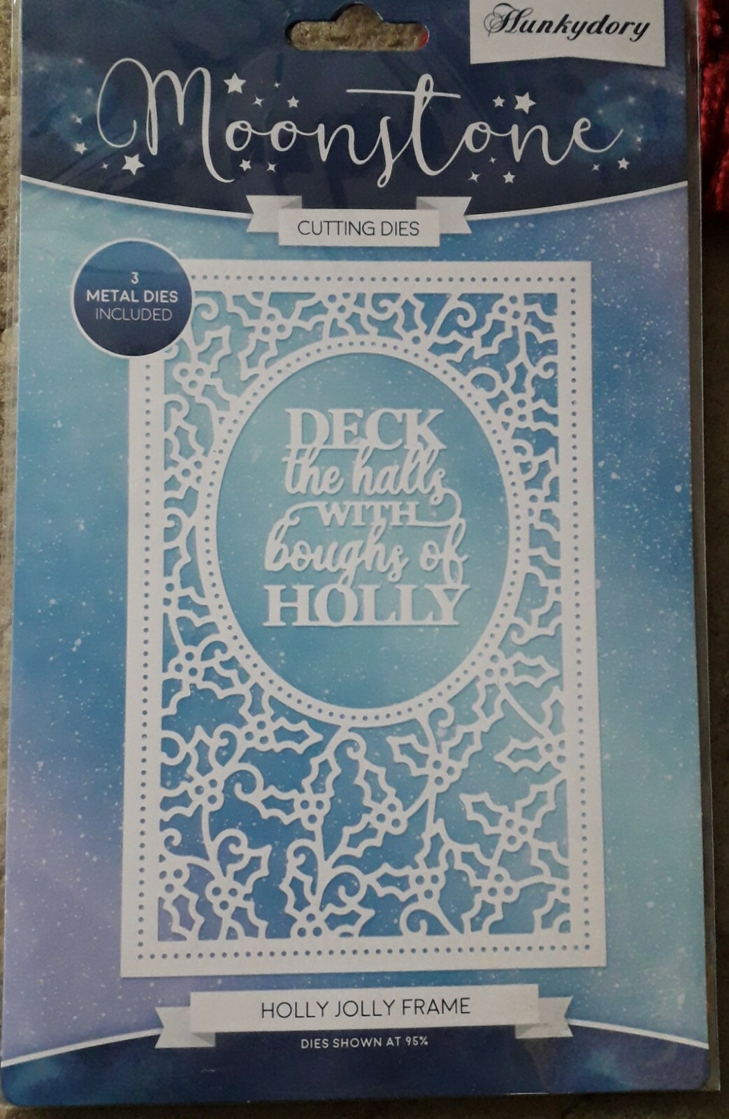 Hunkydory Moonstone Holly Jolly Frame Die. Deck The Halls.
