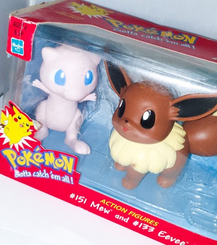 Hasbro Pokemon AF Set – Mew and Eevee Articulated Figures Boxed Vintage Rare - Picture 5 of 5