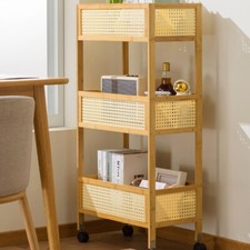 3-Tier Rolling Utility Cart Storage Trolley Kitchen Office Organizer W/ Wheels