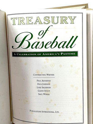 Treasury of Baseball A Celebration of America’s Pastime 1994 Book Hardcover - Picture 4 of 8