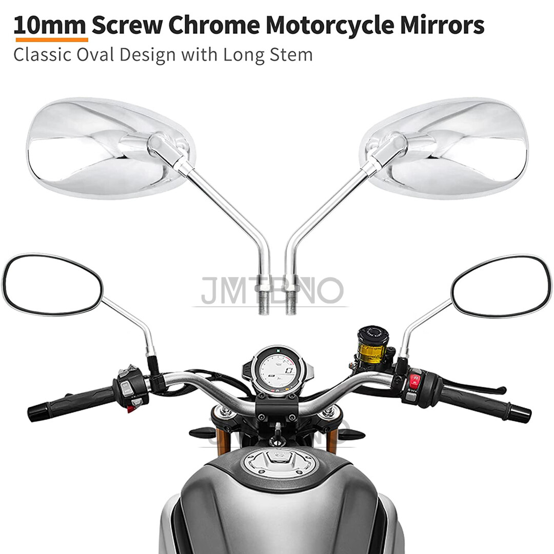 Specchietti Retrovisori Cromati Per Moto Honda V65 VF1100 C Magna &amp; Sabre &ndash; 10MM