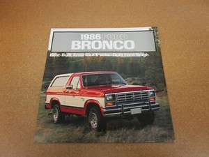 Details About 1986 Ford Bronco Xlt Eddie Bauer Sales Brochure Dealer Catalog Literature
