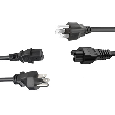 SatelliteSale Heavy-Duty Power Cable Male NEMA 5-15P to Female C5 or C13/C14