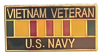 3 Pack Vietnam Veteran U.S. Navy Motorcycle Hat Cap Lapel Pin M-804