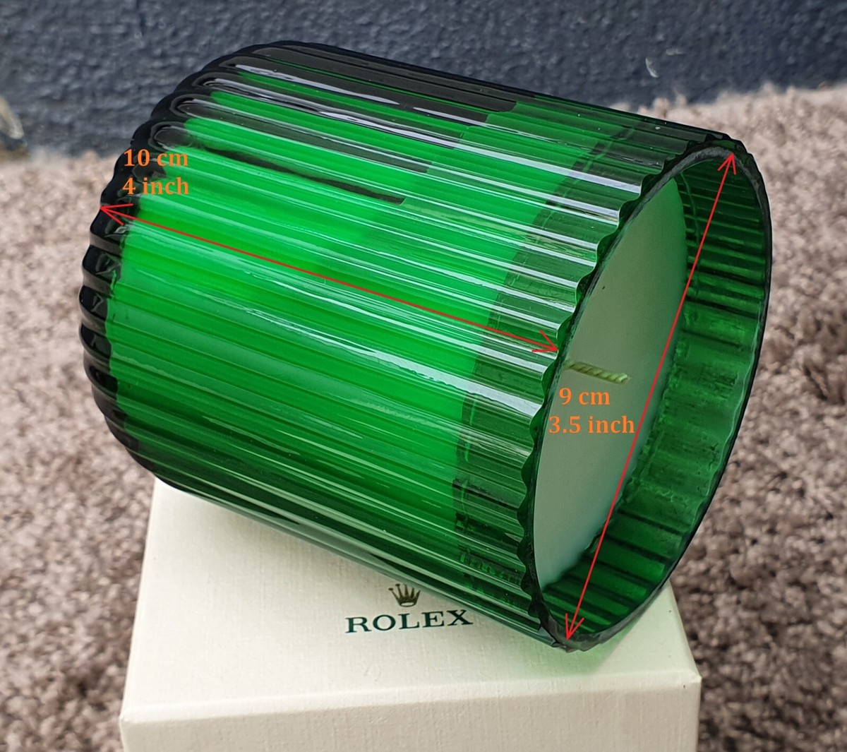 【新品未使用】ROLEX ロレックス フレグランス キャンドル ROLEX candle NEW in BOX 100% ORIGINAL green scented glass