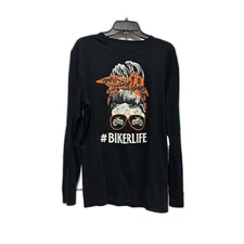 Biker Life Long Sleeve Tee Shirt Harley Davidson Dupe Motorcycle (241)
