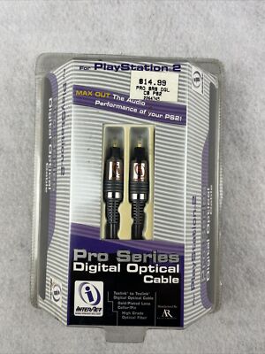 NEW INTERACT Pro Series 6FT Digital Optical Cable Gold Plated for Playstation 2