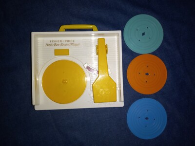 Fisher Price Record Player With Records Vintage Music Box Works