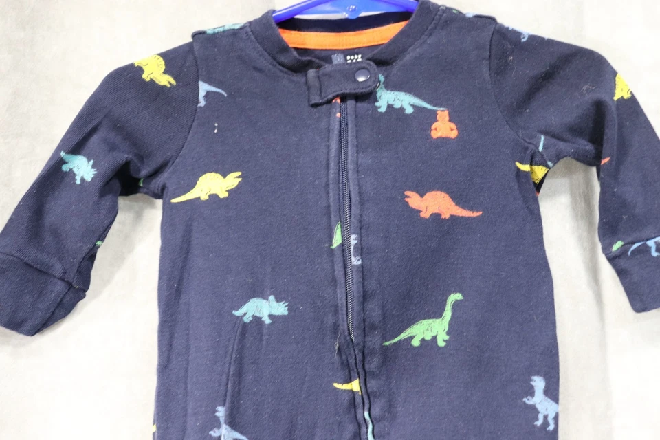Dinosaurios Baby Gap azul manga larga con patas para dormir 3-6 meses Foto 3 de 4