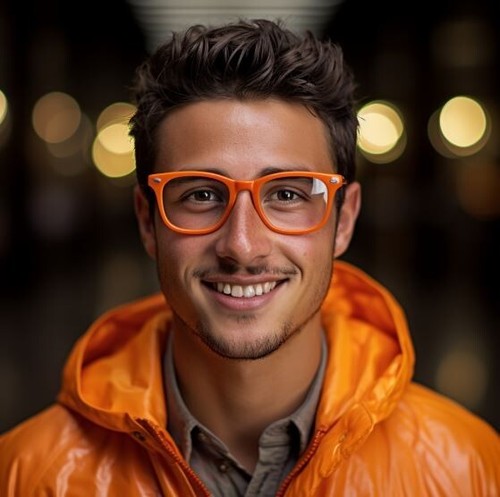 CLASSIC 80s 90s VINTAGE RETRO CLEAR LENS SUNGLASSES SHADES ORANGE FRAME GLASSES - Picture 4 of 5
