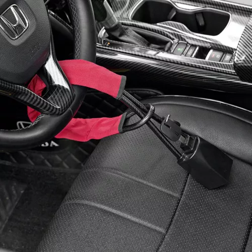 Steering Wheel Lock Car Security Seat Belt Lock Anti-Theft Device with 2 Keys - Picture 9 of 19