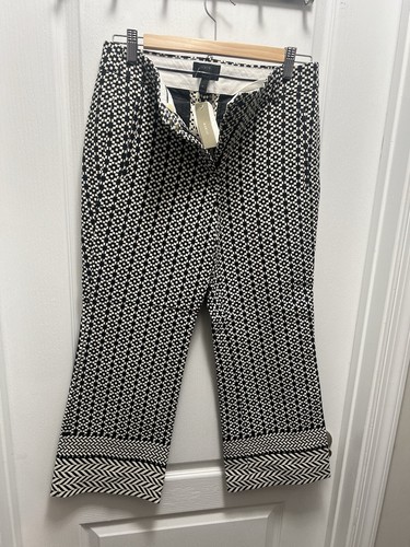 J. Crew | Women’s SZ 4 | Teddie Cropped Pants | Paneled Geometric Jacquard - Picture 5 of 7