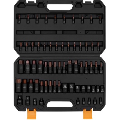 66-Piece Torx Bit & Hex Bit Socket Set: Premium CR-V & S2 Alloy Steel, Star T...
