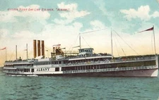 Hudson Riverdale Steamer Water Transportation Albany NY Vintage Postcard 1910