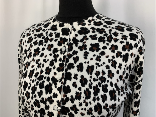 Marks & Spencer Leopard Print Cardigan Crew Neck Long Sleeved Women's UK12 C3828 - Picture 3 of 10