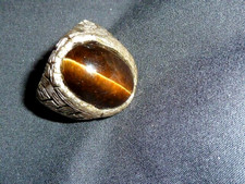 LARGE MEN'S custom TIGER-EYE RING - 'outstanding'