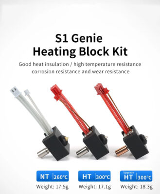 Nozzle&Thermistor Heating Block Kit for Ender 3 S1 Pro/S1 Pro/S1 Plus Hotend Kit