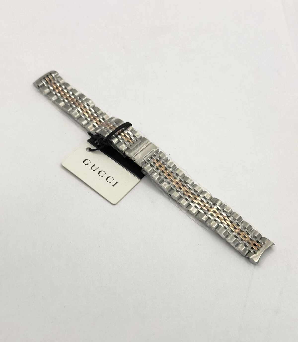 Bracelet Gucci en acier inoxydable 14 mm authentique pour montre femme YA126514 G Timeless