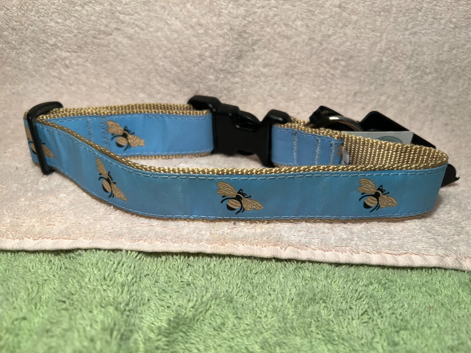 NEW! Preston Ribbon Dog Collars - Made in the USA - GOLDEN BEE