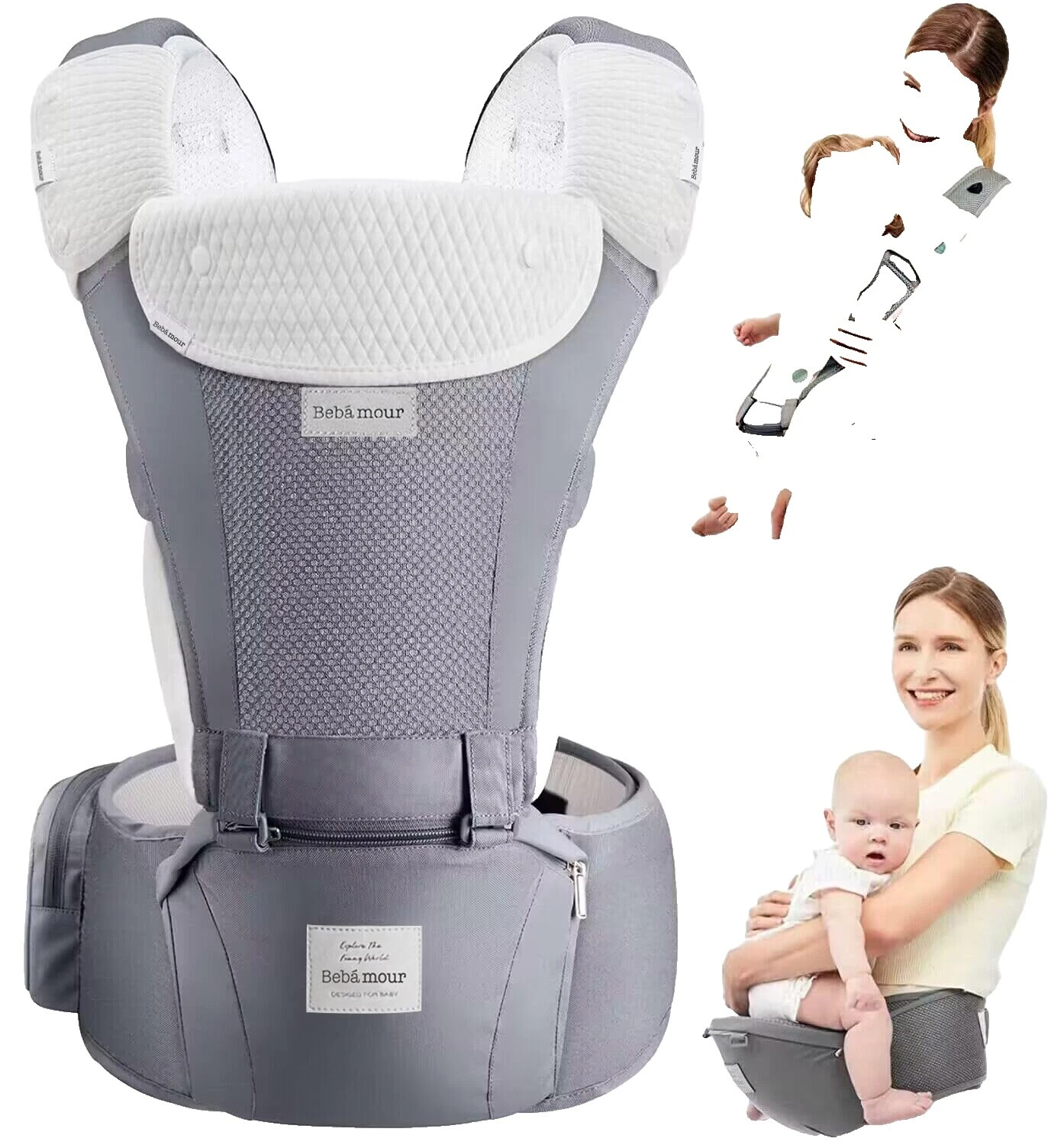 Niño Poliéster baby carriers, Eslingas y mochilas