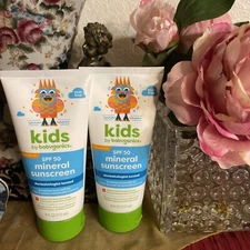 Kids by Babyganics Mineral Sunscreen SPF 50-2 Pack ***BRAND NEW*** 6oz ea 6/25