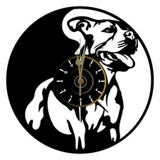 Orologio in vinile da parete NATURA CANE DOGS PITBULL AMANTI DEI CANI 