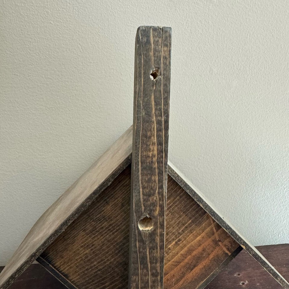 Hand Crafted Solid Wood Bird House with Face & Smoking Pipe Decor eBay