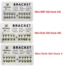 1-10 Kits Dental Orthodontic Bracket Braces Mini Roth/MBT 022 345/3 Hooks mx