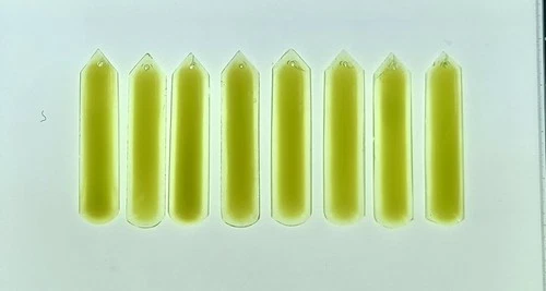 8 Pieces 4"  Antique Art Glass Prisms Steuben Glass or Tiffany Studios  NOS #6