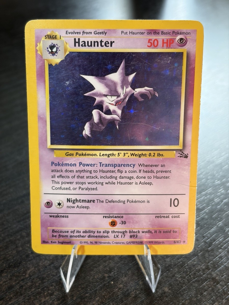 ポケモンカード 旧裏 ゴースト Haunter英語版 ホロ 6/62 1999年 Pokémon TCG “Haunter” 6/62 Fossil Holo Rare Unlimited 1999 HE04 | eBay