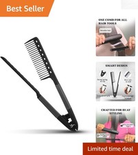 Professional Hair Straightening Comb - V-Shaped, Travel-Friendly Tangle-Free